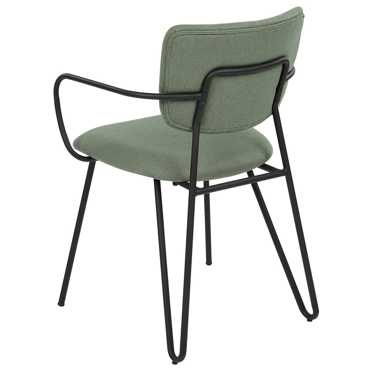 STUHL 2er-Set Polsterbezug Grün Elko - Grün, Textil/Metall (45/80/54cm) - Beliani