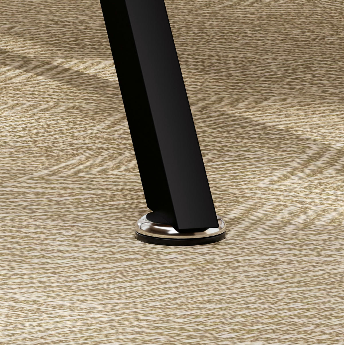 ESSTISCH 90/90/78 cm, rund mit Stahlgestell und kratzfester Spanplatte, Vintagebraun-Schwarz - Schwarz, Holzwerkstoff (90/90/78cm) - Redom