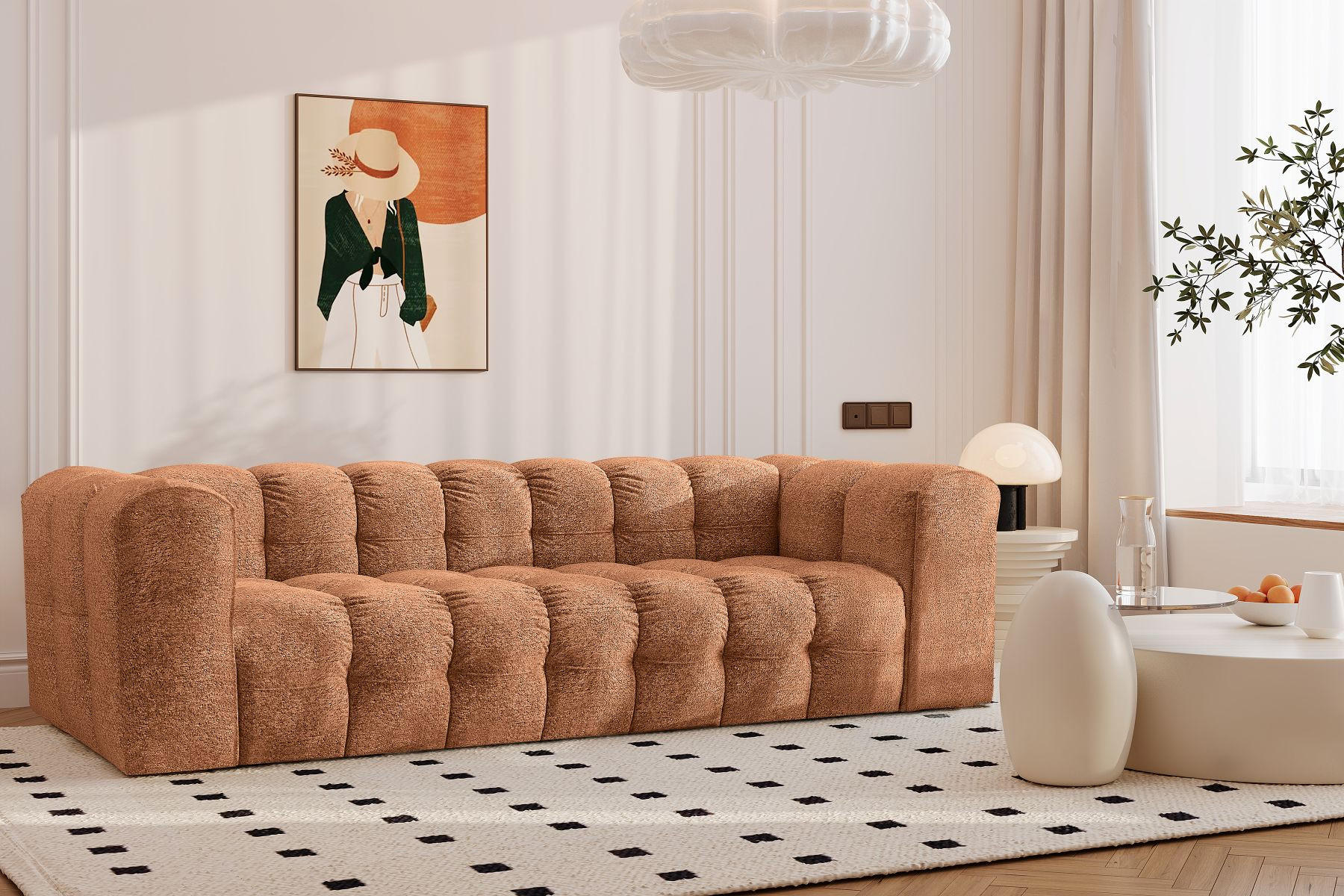 Thumbnail - Kaiser Möbel Sofa, Orange, Holz, 250x75x106 cm, Wohnzimmer, Sofas & Couches, Sofas