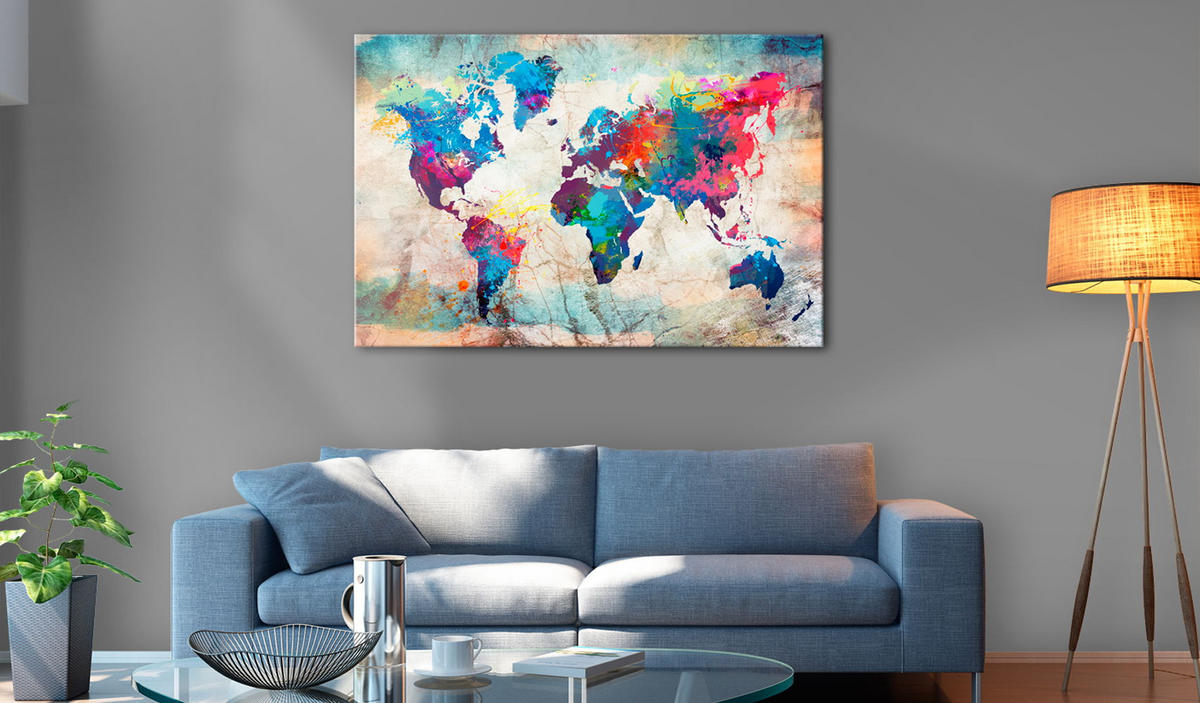 PINNWANDBILDER Bunt 120/80 cm - Multicolor, Naturmaterialen/Textil (120/80cm) - KUNSTLOFT