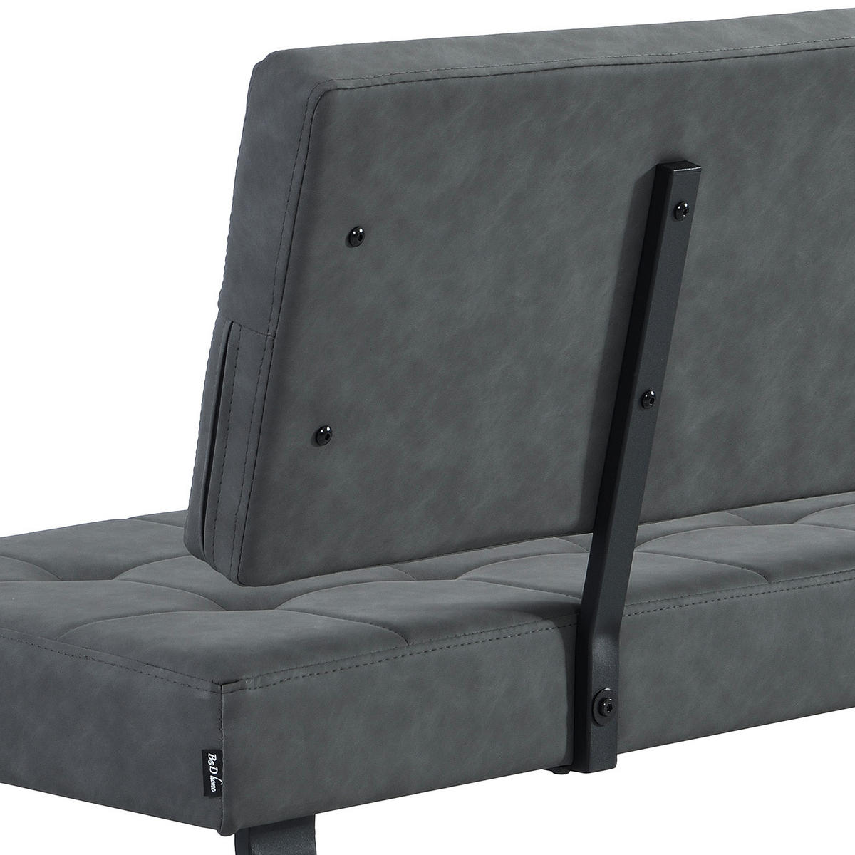 SITZBANK SIGFRID - Schwarz, Textil/Metall (140/48/56cm) - B&D Home