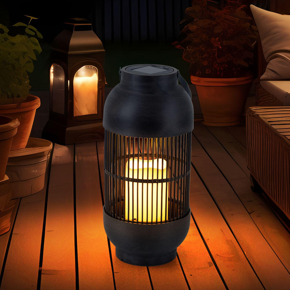 LED AUSSENLEUCHTE Solar Schwarz - Schwarz, Kunststoff (14.5/14.5/33cm)