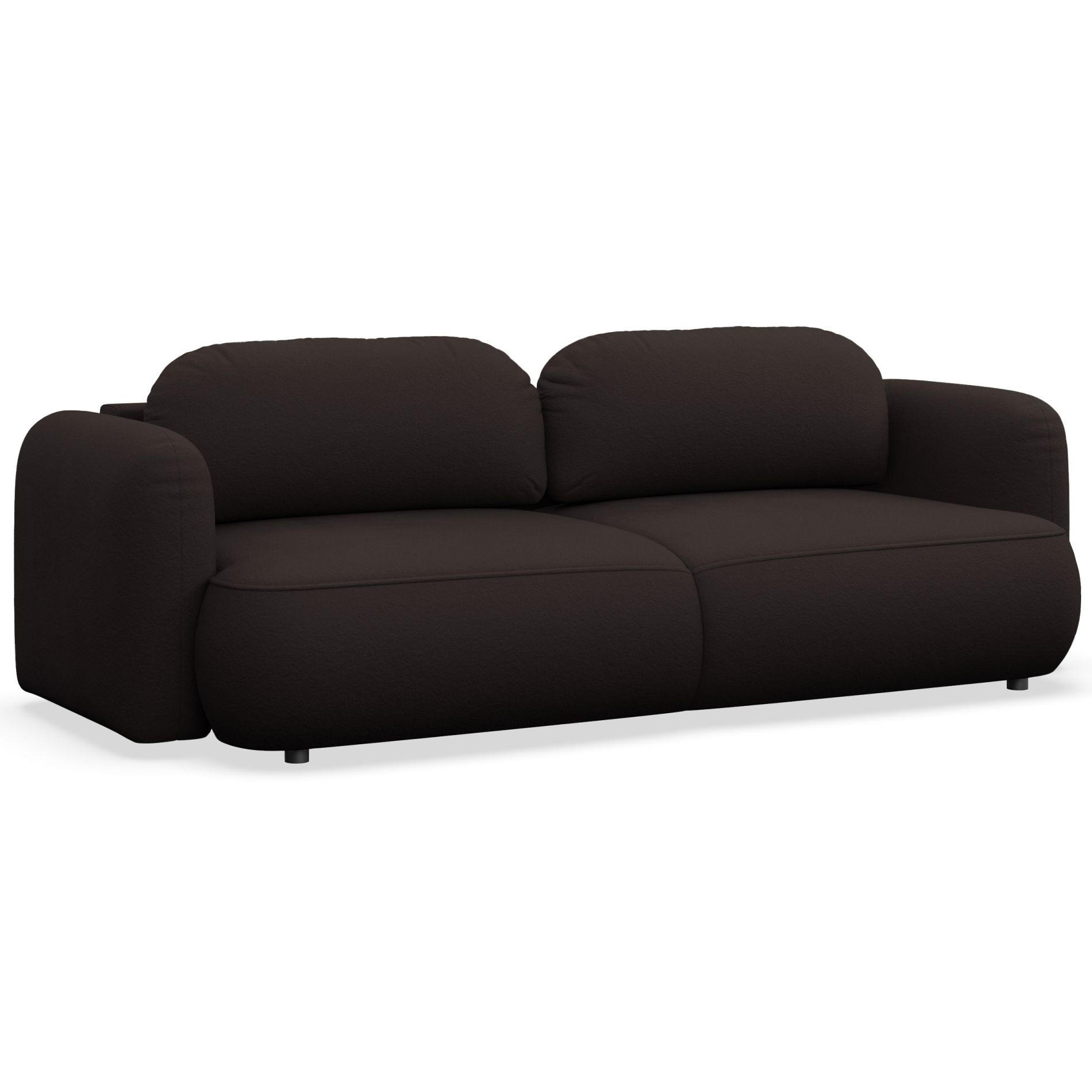 Thumbnail - Selsey 3-Sitzer, Braun, Textil, 253x82x110 cm, Wohnzimmer, Sofas & Couches, Schlafsofas