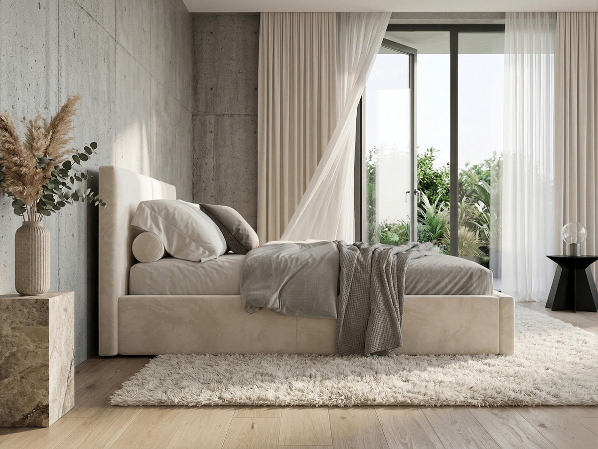 POLSTERBETT Hilton mit Stauraum - Kaschmir, Textil (160/200cm) - Interbeds