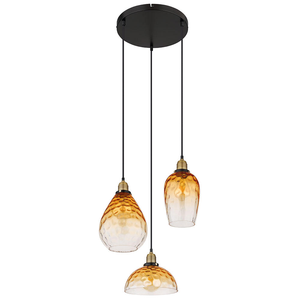 Globo Lighting Hängeleuchte Schwarz 46x150x46 cm