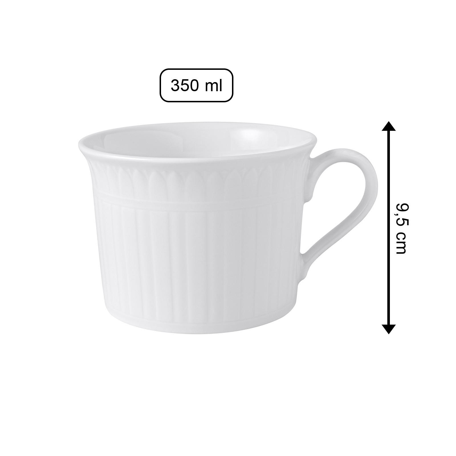 CAPPUCCINOTASSE Cellini weiß 350 ml 6er Set - Weiß, Keramik (0.35L) - Villeroy & Boch