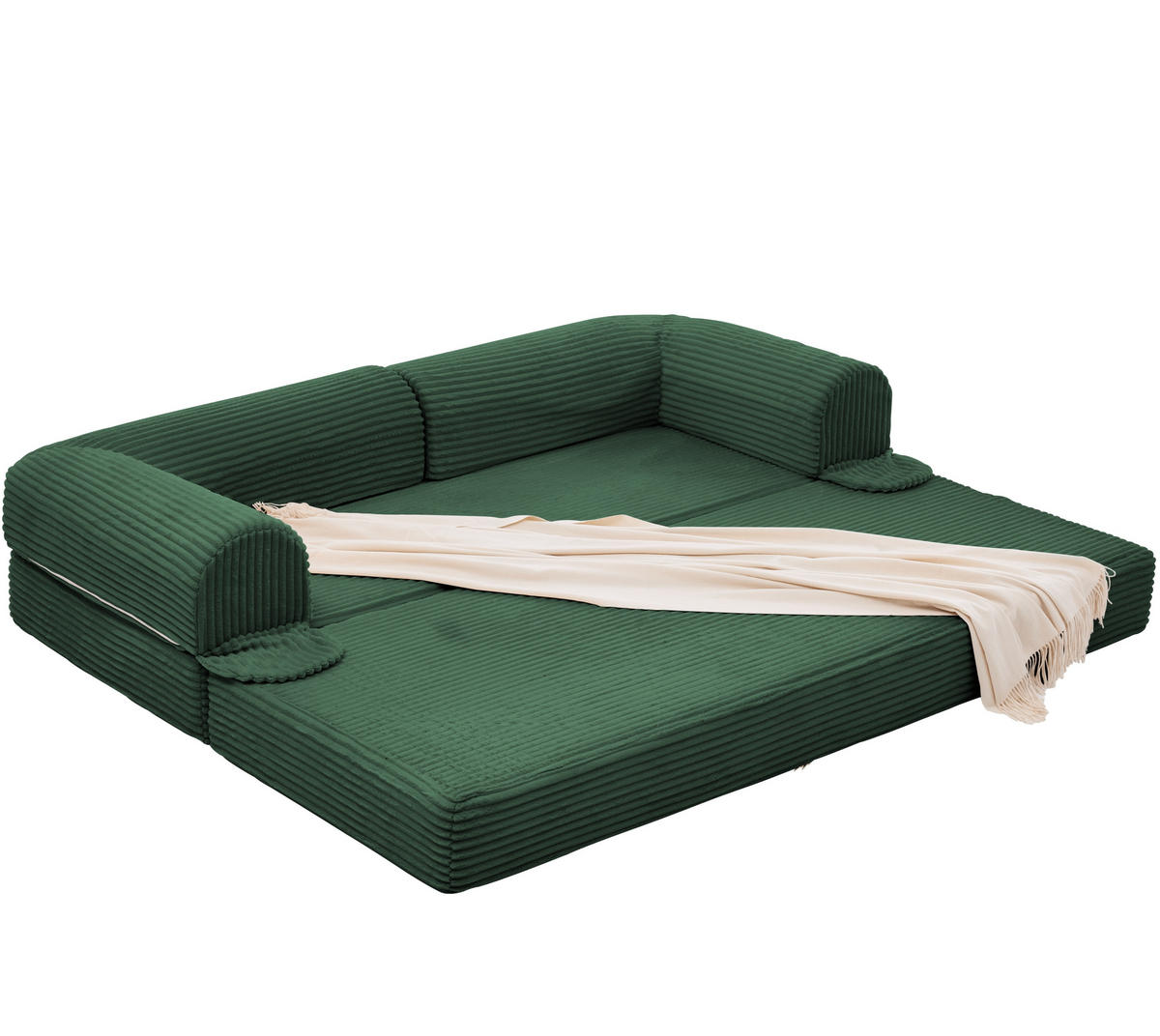 SCHLAFSOFA DE-35181 2-in-1 umwandelbar Grün - Grün, Textil (78/65/190cm) - ComfortXL