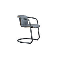 ESSZIMMERSTUHL FILLY Grau Leder - Schwarz/Grau, Leder (54/73/61cm) - KAWOLA