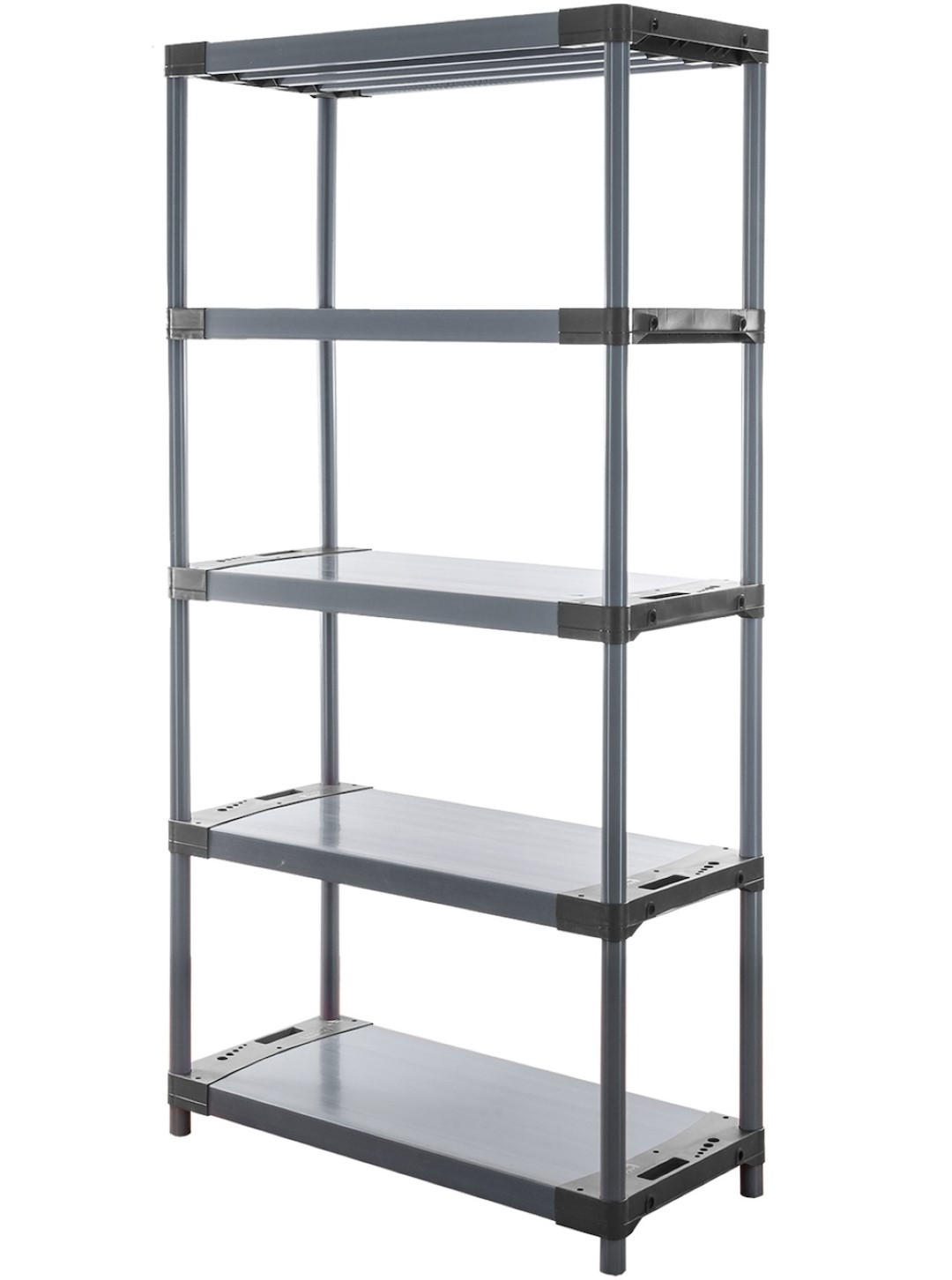 KUNSTSTOFFREGAL GREY BEAR Tall 180x90x46cm Fachlast 120kg Grau - Grau, Kunststoff (90/180/46cm) - PROREGAL