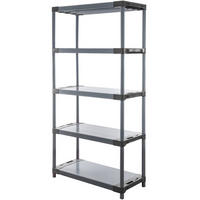 KUNSTSTOFFREGAL GREY BEAR Tall 180x90x46cm Fachlast 120kg Grau - Grau, Kunststoff (90/180/46cm) - PROREGAL