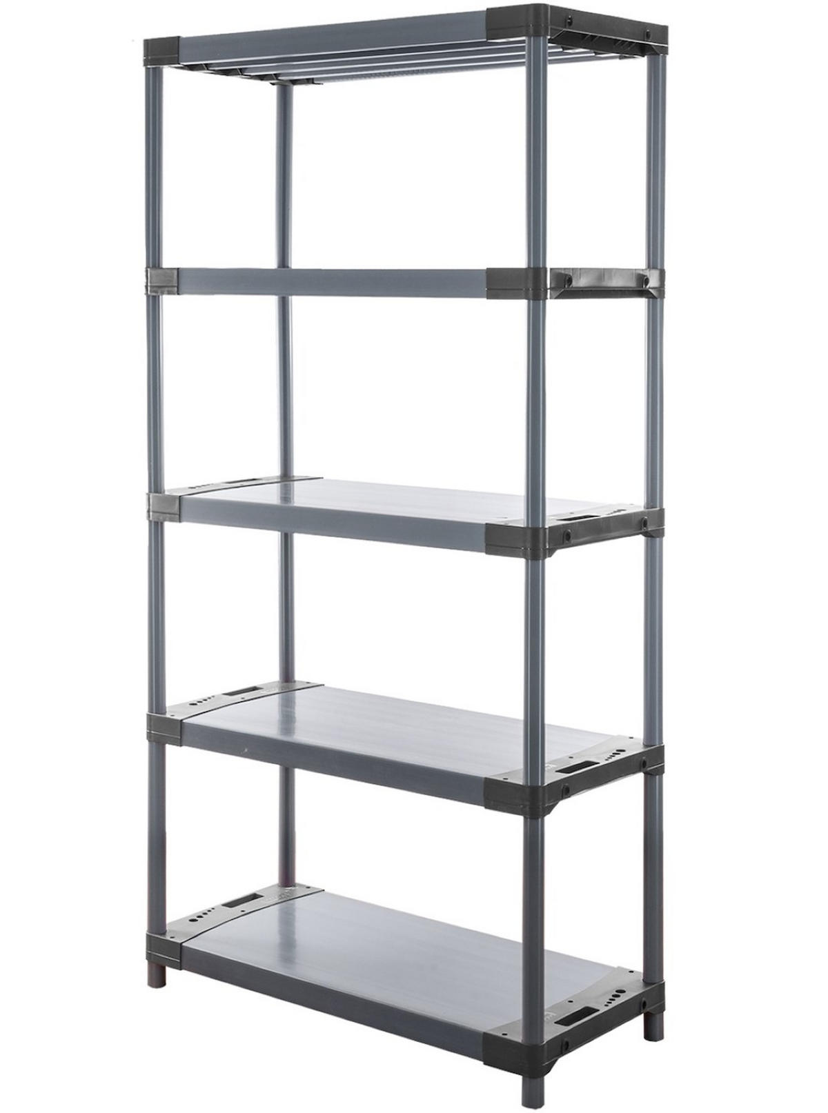 KUNSTSTOFFREGAL GREY BEAR Tall 180x90x46cm Fachlast 120kg Grau - Grau, Kunststoff (90/180/46cm) - PROREGAL