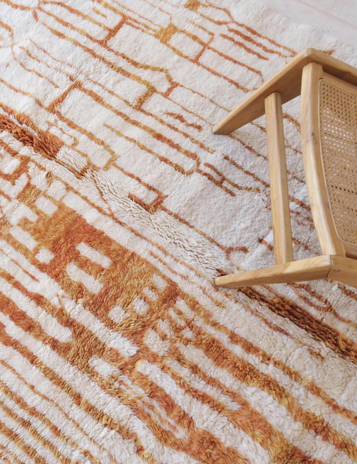 BERBERTEPPICH elegant handgeknüpft aus Wolle 300x 400 cm - Orange, Naturmaterialien (300/400cm) - AFK Living