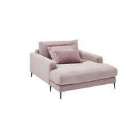 LONGSEAT CARA Pink Cord - Pink/Schwarz, Textil/Metall (132/84/170cm) - KAWOLA