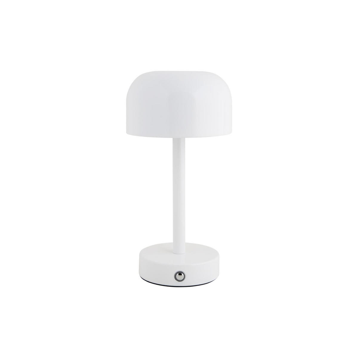 TISCHLAMPE James LED Weiß 12.5/12.5/24.5 cm - Weiß, Metall (12.5/12.5/24.5cm) - Leitmotiv
