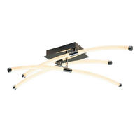 DECKENLEUCHTE Adrianna, Silber/Chrom, 77cm - Chromfarben, Metall (77/14/19cm) - KOSILUM