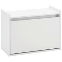 SCHUHKIPPER Mali Weiß MDF - Weiß, Holz (63/48/30cm) - Bessagi Home