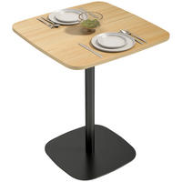 ESSTISCH Naturholz Schwarz 60/60/75 cm - Ahornfarben, Metall (60/60/75cm) - PANGIVO