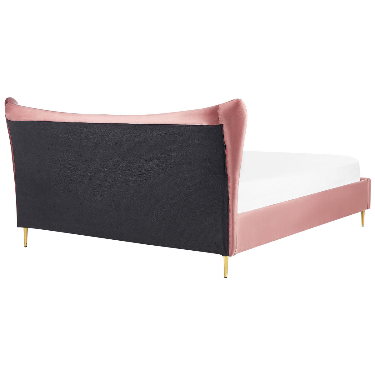 POLSTERBETT 180/200cm Pfirsichrosa Chaleix - Pink, Textil (180/200cm) - Beliani