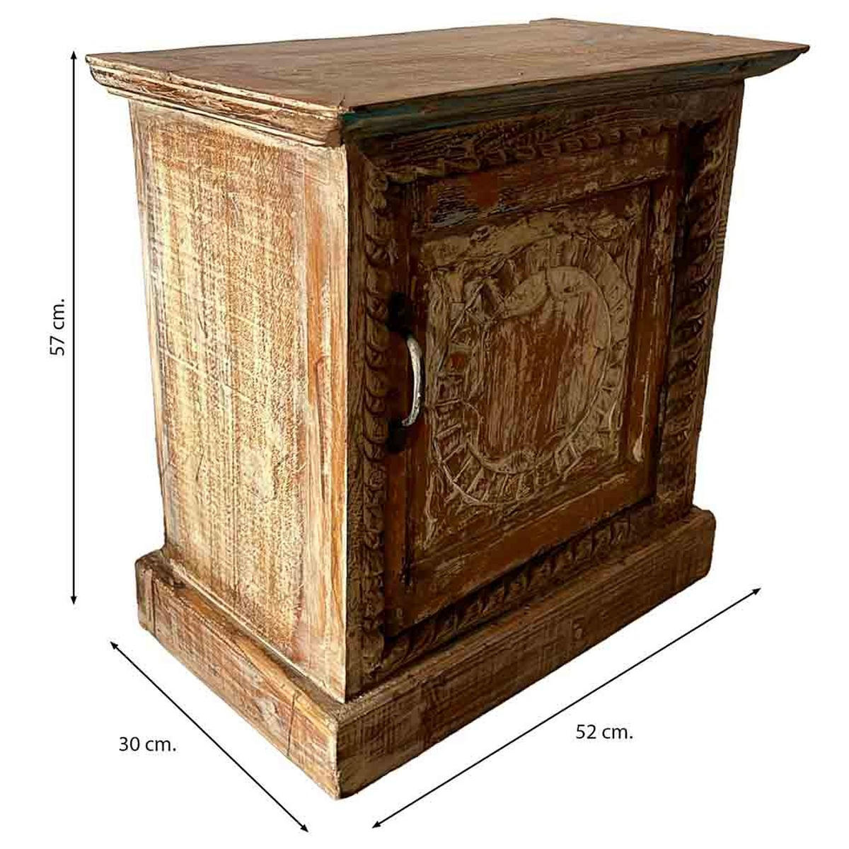 NACHTTISCH aus Holz, braun, 52x30x57cm - Braun, Holz (52/57/30cm) - Wanderlust