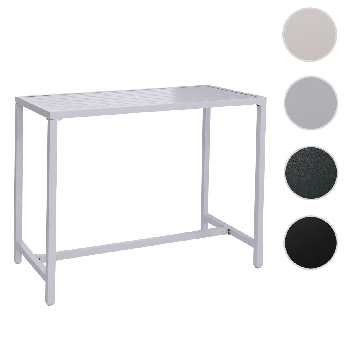 STEHTISCH hranatý - sivá, kov (65/130/105cm) - MCW