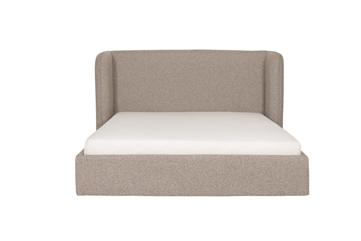 POLSTERBETT mit Bettkasten und Matratze VELUNA, Naturfarben, 180x200 cm - Naturfarben, Textil (180/200cm) - KS Home Concept