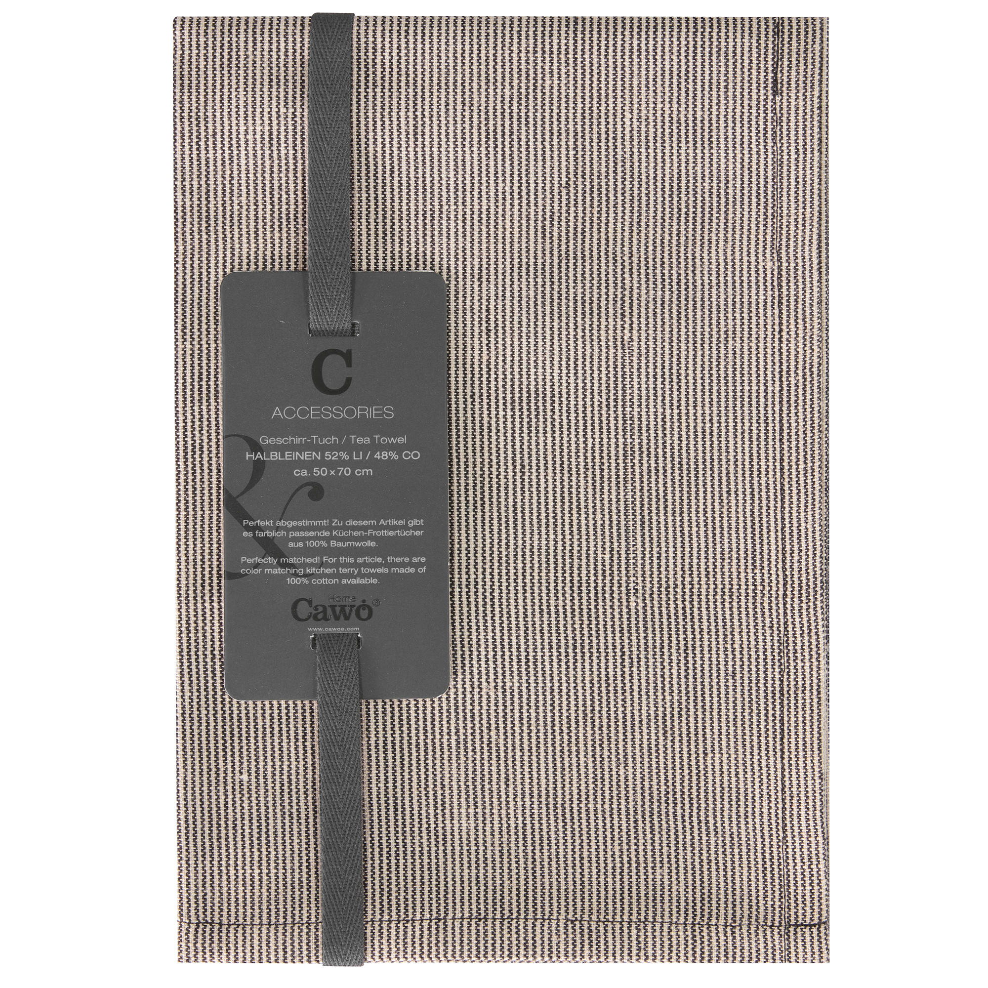 GESCHIRRTÜCHER CUISINE NATURE ALLOVER 534 LEINEN - 30 - Beige, Textil (50/70cm) - Cawoe