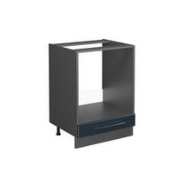 HERDUMBAUSCHRANK Fame-Line Dunkelblau Hochglanz 60 cm ohne AP - Anthrazit/Dunkelblau, Holzwerkstoff (60/82/51.6cm) - Vicco