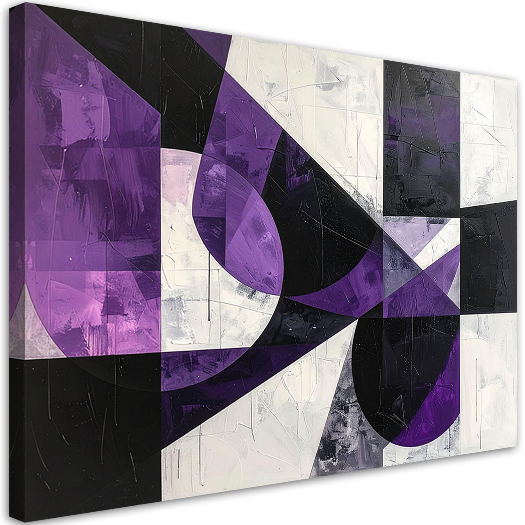 LEINWANDBILD 3D und geometrisch 120x80cm - Lila, Textil (120/80cm) - Feeby