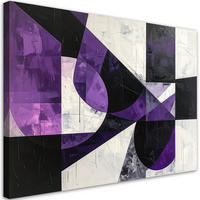 LEINWANDBILD 3D und geometrisch 120x80cm - Lila, Textil (120/80cm) - Feeby