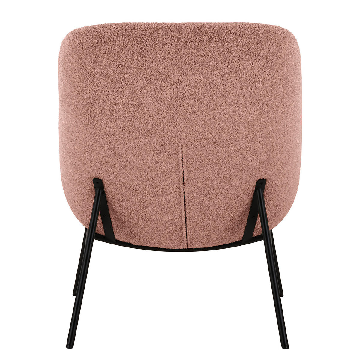 SESSEL - Schwarz/Rosa, Textil/Metall (73/102/92cm) - home24