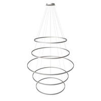 LED-HÄNGELAMPE 5er Ring Aluminium Ø 100 | 120 | 150 | 120 | 100cm - Alufarben, Metall (1.3/150/3.3cm) - s.luce