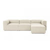 ECKSOFA beidseitig montierbar - Beige/Schwarz, Holz/Kunststoff (296/185cm) - myHomelando