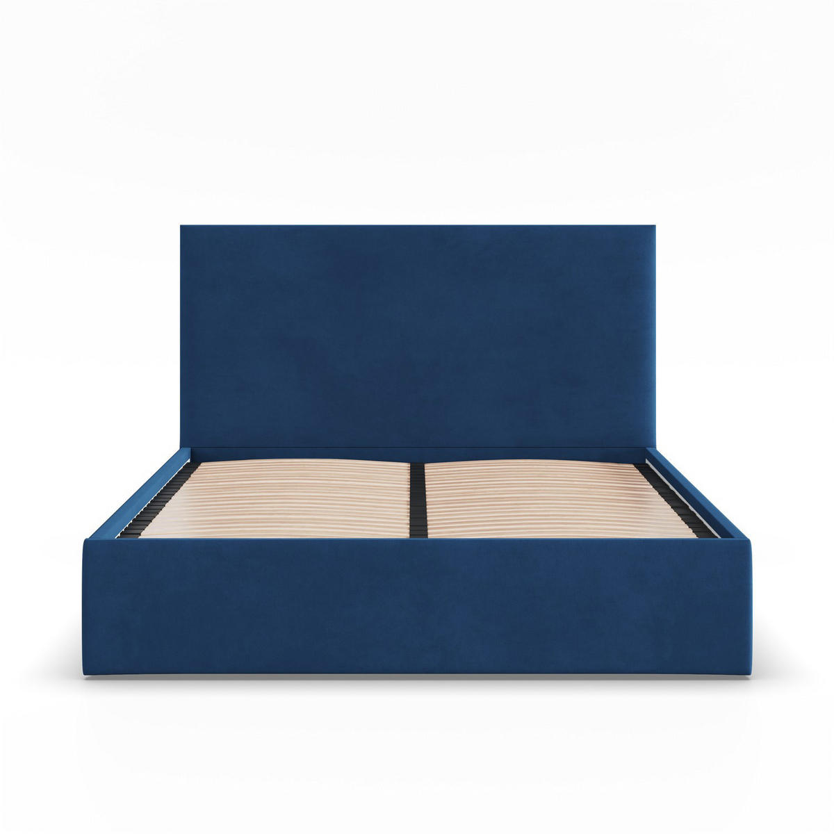 POLSTERBETT MIT KOPFTEIL 180x200 ohne Bettkasten PAOLA, Blau - Dunkelblau, Textil (180/200cm) - Mebligo
