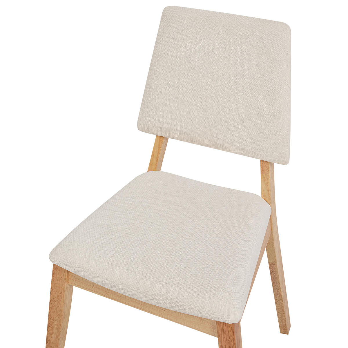 ESSZIMMERSTUHL 2er-Set Holz Helles Beige Merrill - Hellbraun/Beige, Holz (52/89/51cm) - Beliani