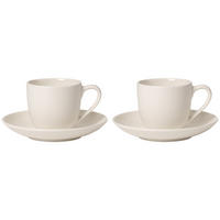 ESPRESSOTASSEN MIT UNTERTASSEN For Me weiß 70 ml 2er Set - Weiß, Keramik (11.7/7.7/11.7cm) - Villeroy & Boch