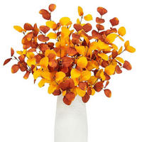 KÜNSTLICHE Herbstblumen 6er Set Eukalyptus 60 cm Orange - Multicolor, Textil (42cm)