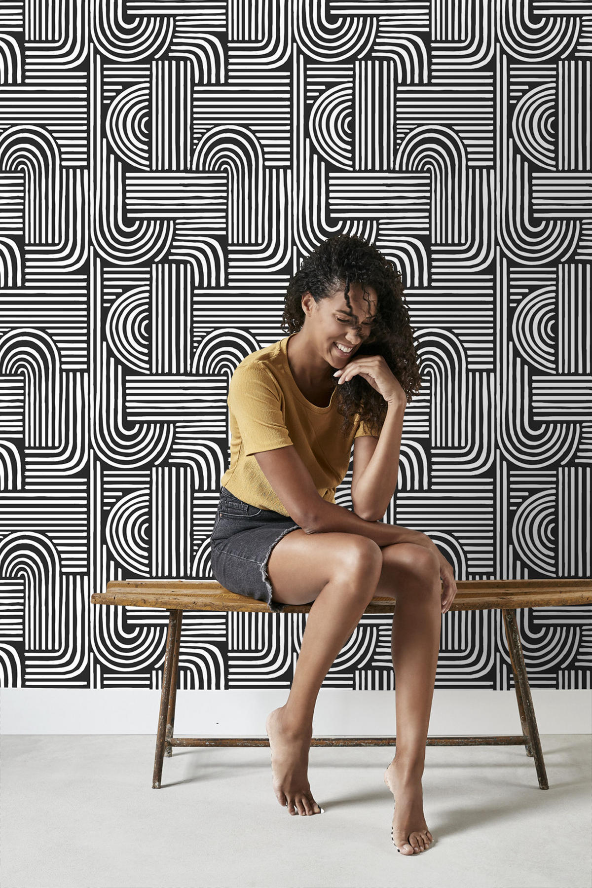 TAPETE 3D-Muster 53 cm x 10.05 m - Schwarz, Papier (53/1000cm) - ESTAhome