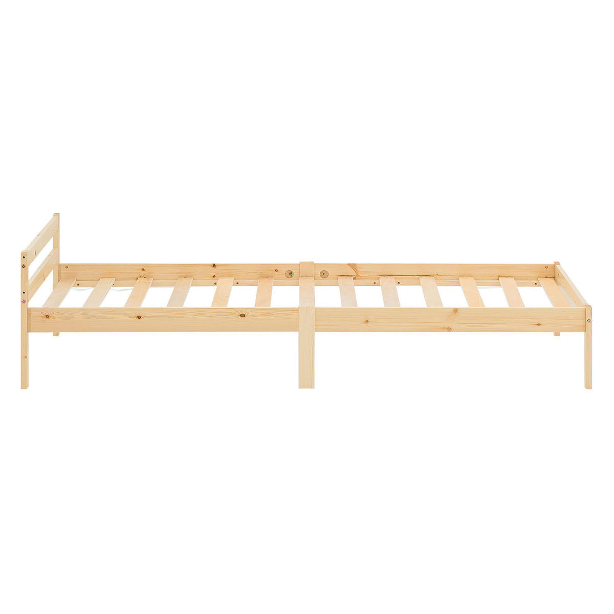 HOLZBETT Natur 90/200 cm mit Lattenrost - Braun, Holz (90/200cm) - Homestyle4u