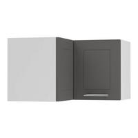 ECKHÄNGESCHRANK Kvantum W12/60/36 Graphit Matt / Weiß Matt 60 / 60 / 36cm - Graphitfarben/Weiß, Holz/Holzwerkstoff (60/36/60cm) - Feldmann-Wohnen