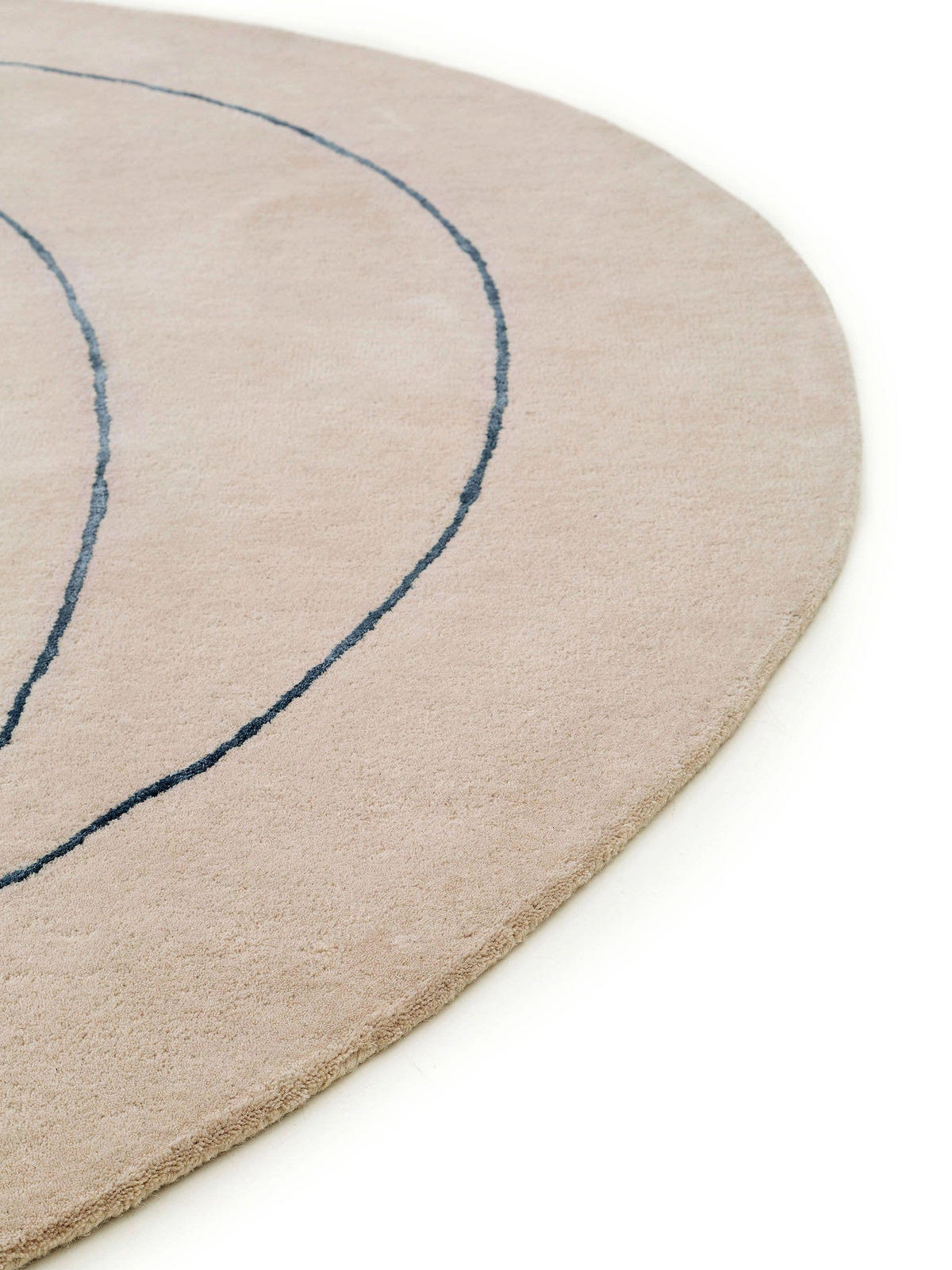 WOLLTEPPICH Shape Cream ø 200 cm rund - Creme, Textil (200/200cm) - benuta Pure