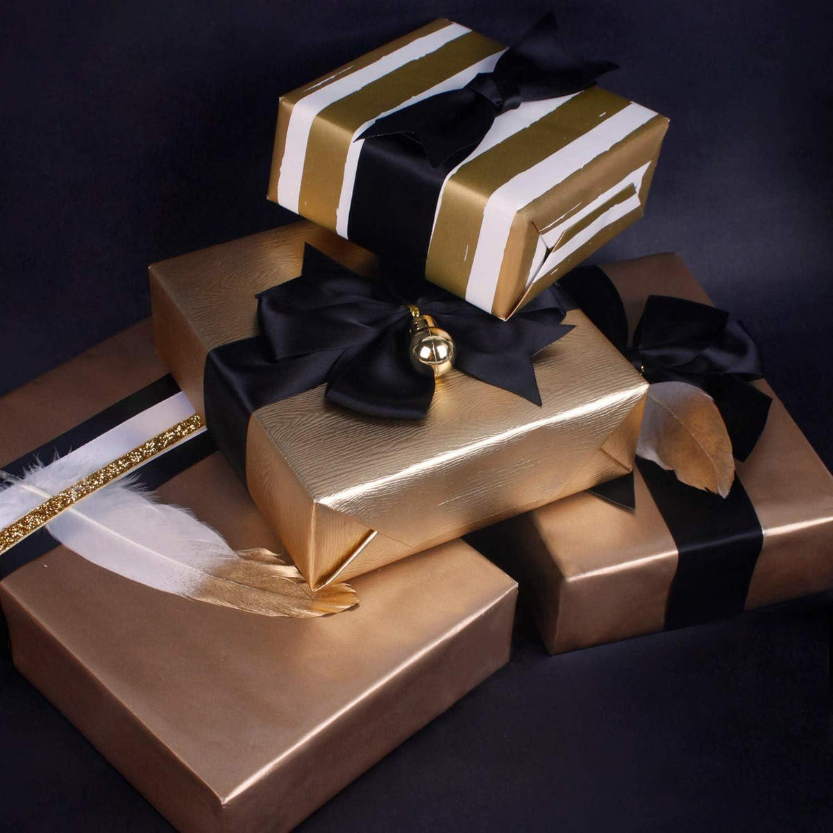 GESCHENKPAPIERROLLE Mattgold 43 cm x 5 m - Goldfarben, Papier (4/44/4cm)