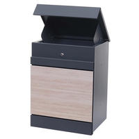 PAKETKASTEN obdĺžnikový antracit, hnedý - hnedá/antracitová, kov (45/58/36cm) - MCW