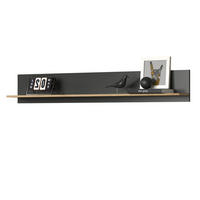 WANDBOARD grau, Evoke Eiche, Wandregal 167 x 25 cm - Eichefarben/Grau, Holzwerkstoff (167/25/18cm) - Top.Furn
