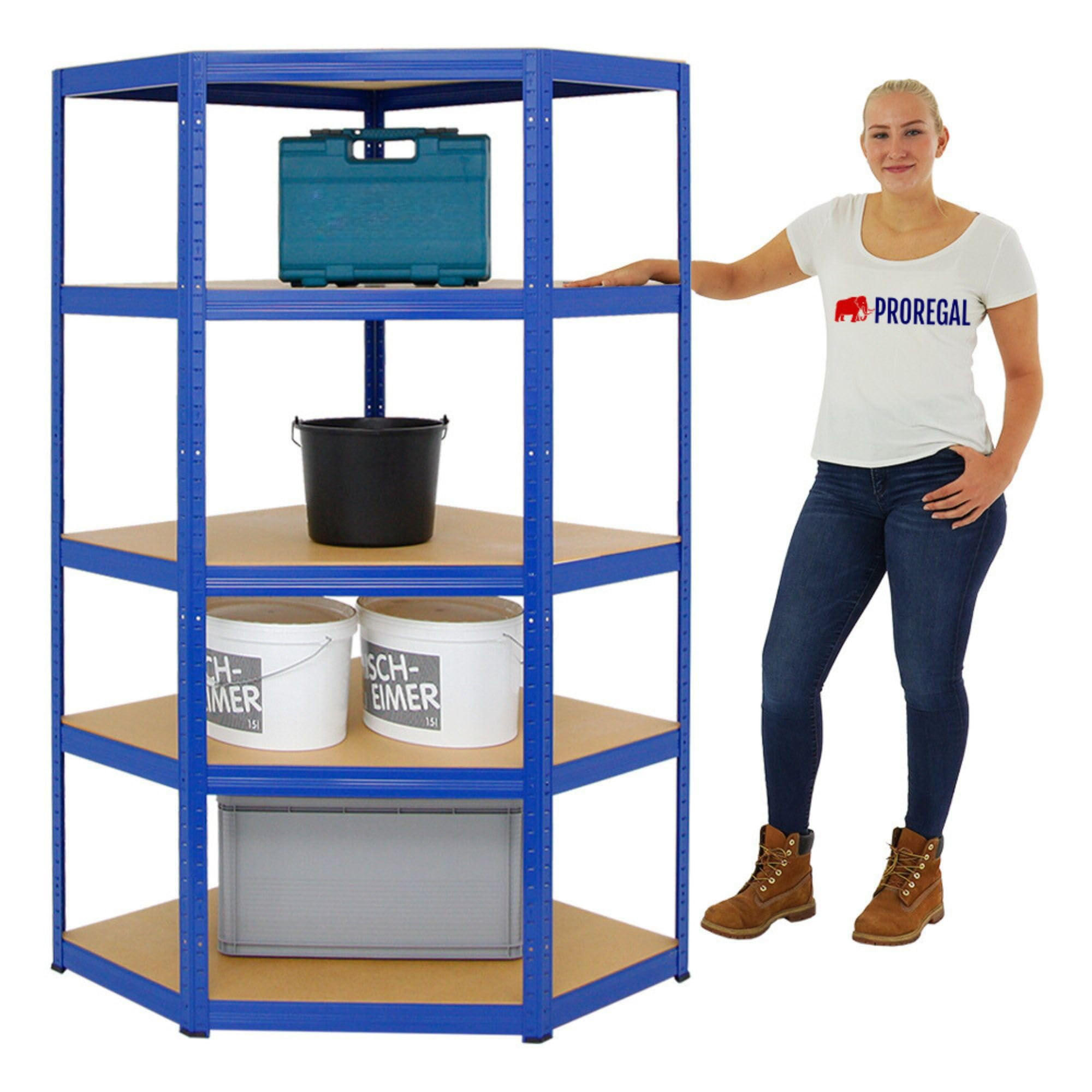 ECKREGAL Slim Elephant 180x90x45 cm Fachlast 250 kg Blau - Blau, Metall (90/180/45cm) - PROREGAL