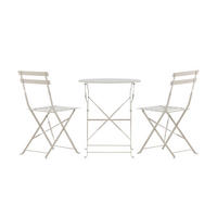 LOUNGE-SET, Tao, Tisch Beige, Metall, 60 x 60 x 71 cm, 3-teilig - Beige, Metall - ebuy24