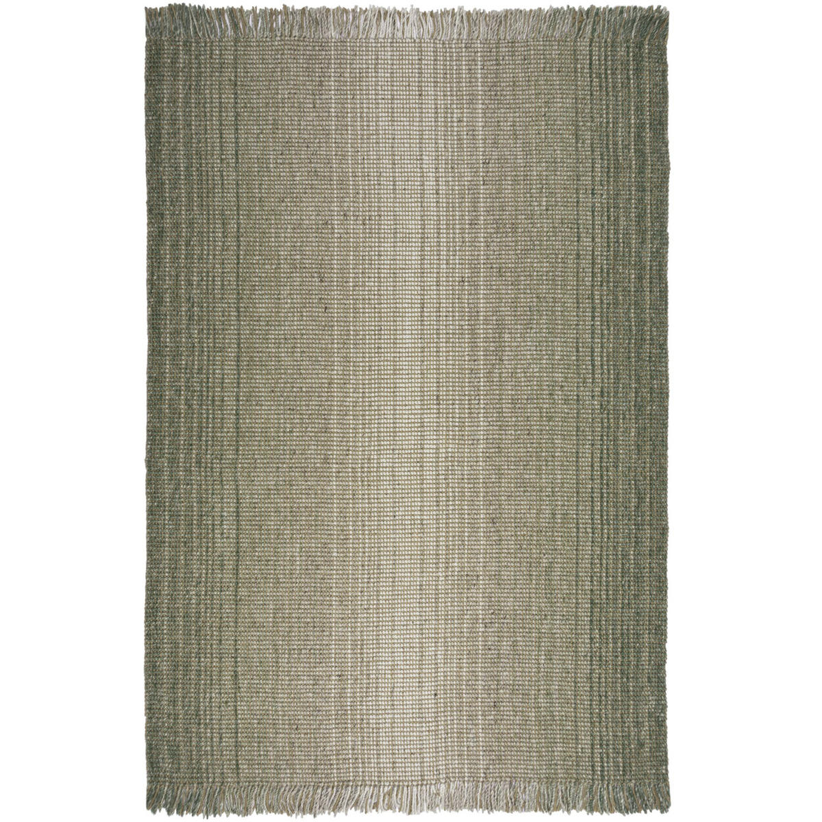 TEPPICH Jute-Wolle-Mix, handgewebt WEAVER, Grün 80x150 cm - Grün, Textil (80/150cm) - KADIMA DESIGN