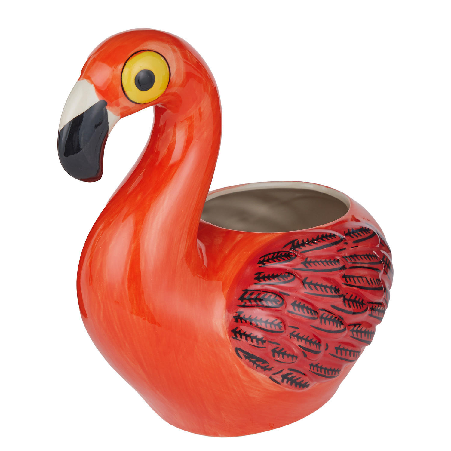 BLUMENTOPF Flamingo 26 cm - Orange, Keramik (27cm) - BUTLERS