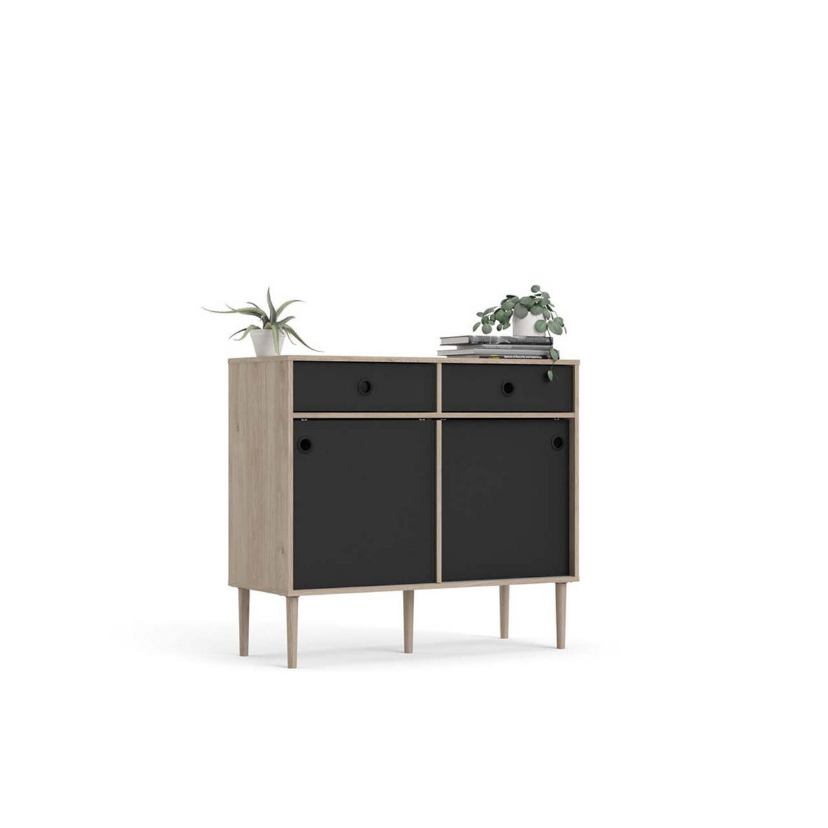 SIDEBOARD Penny Schwarz 99/41/89 cm - Schwarz, Holzwerkstoff (99/89/41cm) - ebuy24