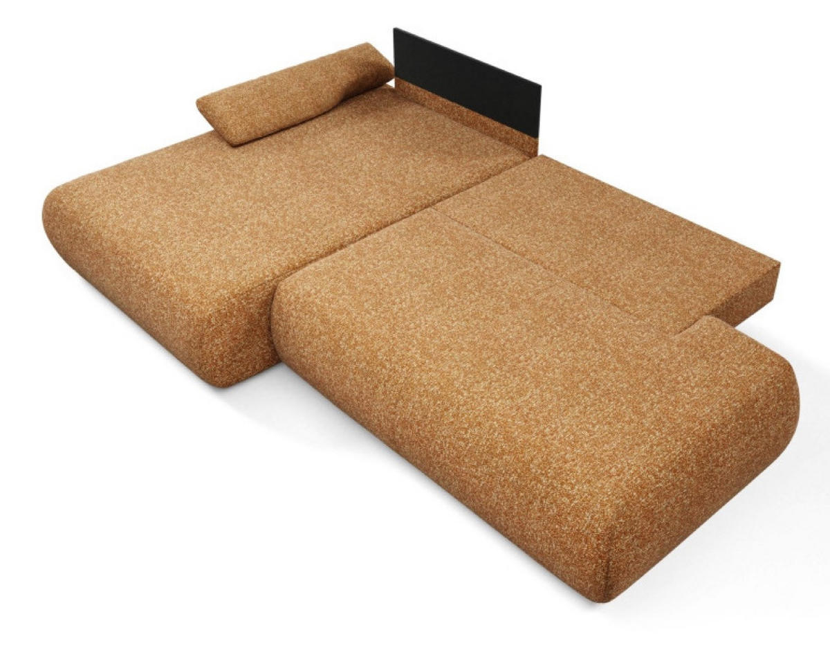 ECKSOFA Orange PENTI Ausziehbar Mit Bettkasten Links - Orange, Textil (286/173.5cm) - Sepro Meble