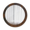 SPIEGEL Ø80 cm Rund mit Aufdruck - Dunkelbraun, Glas (80/80/0.4cm) - TULUP
